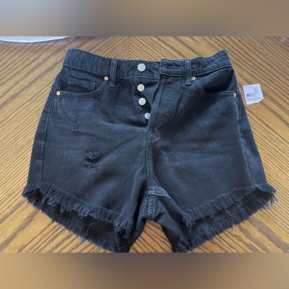 Wild fable denim shorts from target (3 pairs)(purple,black,blue) in size 0/25 - Picture 4 of 6